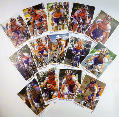 null PAYS-BAS – Team RABOBANK 2009 – Ensemble de 26 autographes sur photos (cartonnées,...