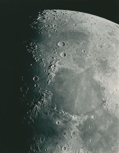 null One of the few historical photographs of the lunar surface taken by the Mount...
