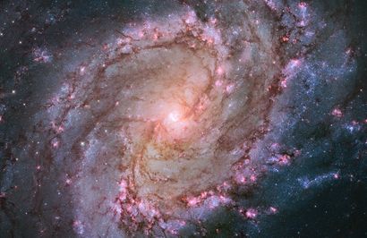null NASA. LARGE FORMAT. HUBBLE TELESCOPE. This beautiful Hubble image captures hundreds...