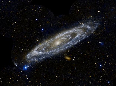 null Nasa. LARGE FORMAT. Deep space. Andromeda Galaxy. These stars lining the arms...