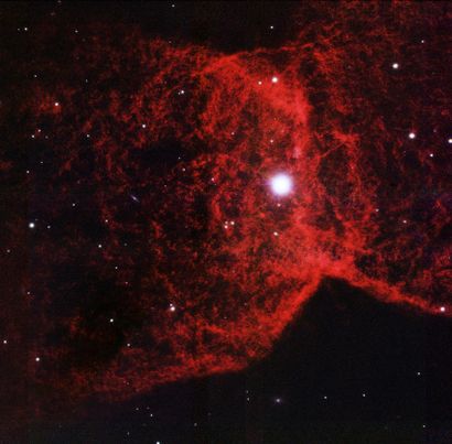 null NASA. GRAND FORMAT. Photographie infra-rouge d'une nébuleuse planétaire dite...