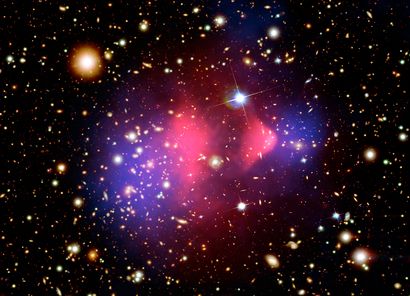 null NASA. LARGE FORMAT. Superb view of the galaxy cluster "BALLS CLUSTER". This...