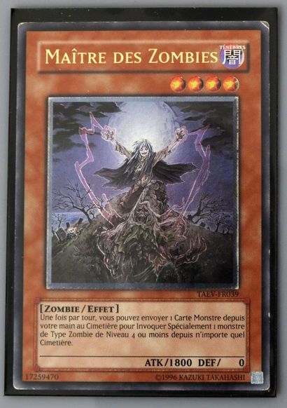 null MAITRE DES ZOMBIES

Carte Yu-Gi-Oh TAEV FR039 Ultimate

Carte en très bon é...