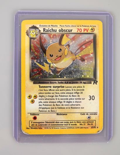 null RAICHU OBSCUR

Bloc Wizards Team Rocket Ed 2 secrète 83/82

Carte pokémon avec...