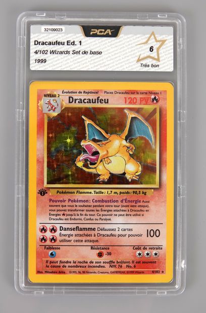 null DRACAUFEU Ed 1

Bloc Wizards Set de base 4/102

Carte pokémon gradée PCA 6