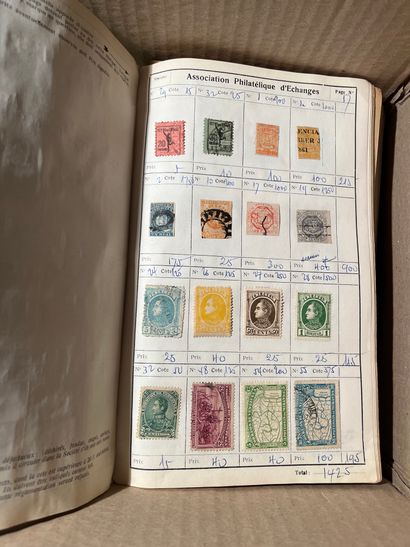 null 1 Box of exchange books very well filled (60 large and 22 small). France, Colonies...