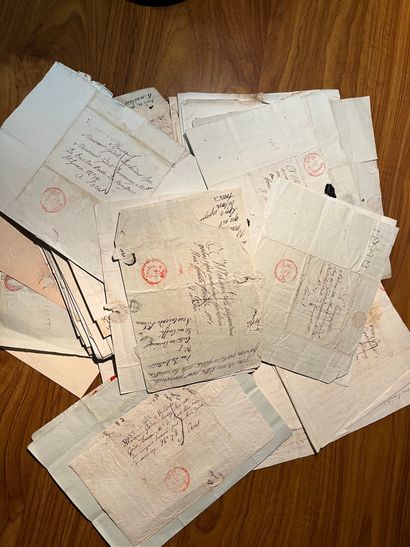 null 1 LotMiscellaneous Postmarks including indexes 14-15-16 including Pont le Roi,...