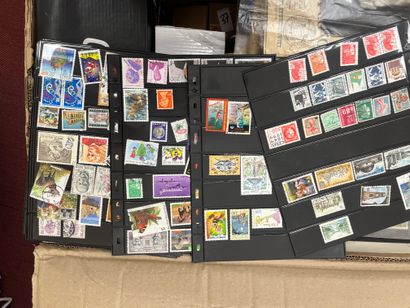  1 BoxShoebox with stamps by unit or pair from all over the world in bulk to be sorted...