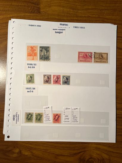  1 PochetteMaroc Espagnol Tanger dont séries complètes, timbre signé, variétés, blocs,...