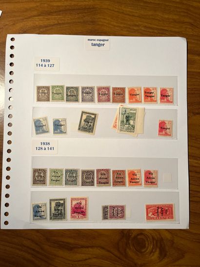 null 1 PouchMarocco Spanish Tangier including complete sets, signed stamps, varieties,...
