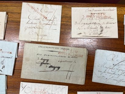 null LotEnsemble choisi de 38 marques postales sur Fontenay-le-Comte comprenant Fontenay...