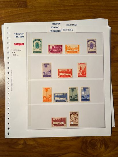  1 PochetteMaroc Espagnol Tanger dont séries complètes, timbre signé, variétés, blocs,...