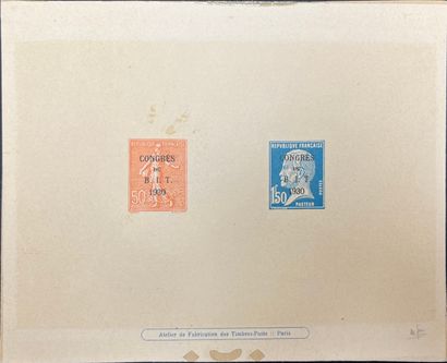 null 1 plateFrance : 2 collective deluxe proofs : Congress of the B.I.T 1930 (Yv...