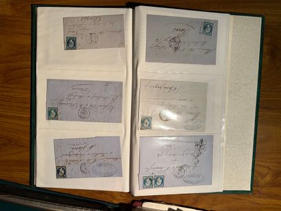 null 8 Binders or foldersLettres de France Classique including n°1, n°3, n°35, Stamps...