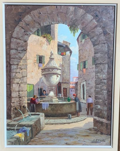 null Clément BOYER (XXème siècle)

Huile sur toile représentant une vue d’une fontaine...