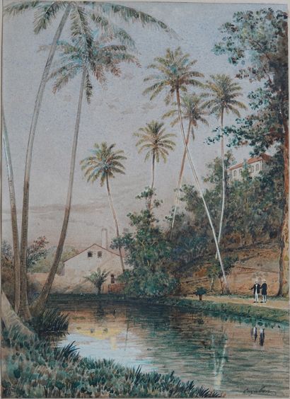 Michel Jean Cazabon (1813-1888)

Exotic landscape

Watercolor...
