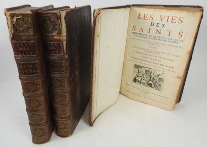 null La Vie des Saints, 1704.Paris, Roulland, 1704. 3 vol. in-folio, full calf, contemporary...