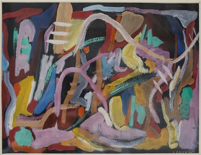 null André Lanskoy (1902–1976)

Composition abstraite

Gouache sur papier signé en...