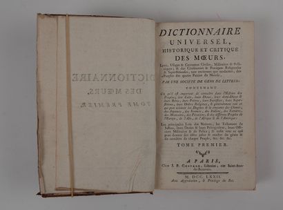 null [Collectif] - Dictionnaire universel, historique et critique des mœurs. 

Costard,...