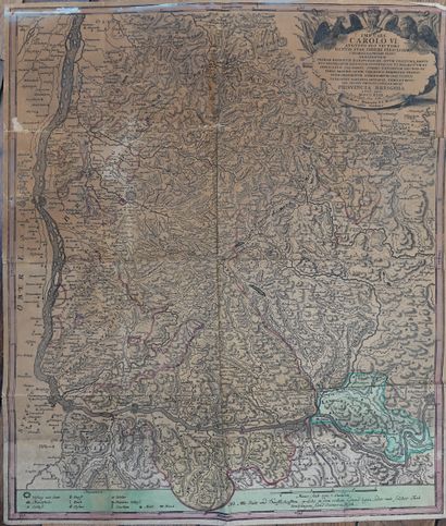 null [Map] - Provincia BRISGOIA. 

By Homann, 1748. 

Color map, 58 x 49 cm, canvas...