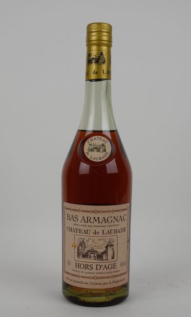 null 1 bottle 70cl BAS ARMAGNAC - Chateau de LAUBADE Level at the shoulder. Put in...