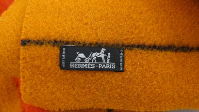 null 
HERMES Paris 




Two Rocabar woolen scarves (some minor wear from moths)




Size...