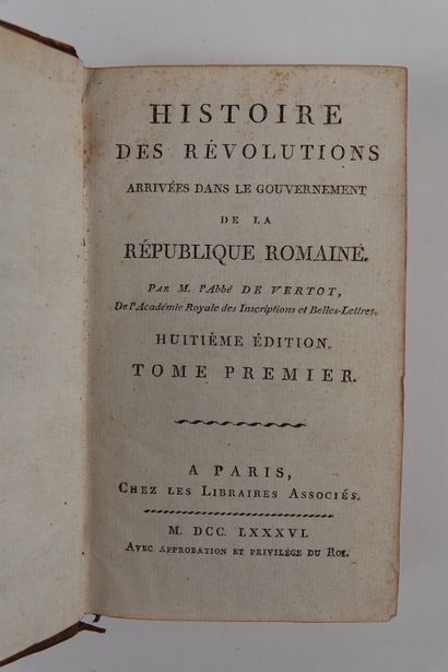 null Vertot: History of the Revolutions of the Roman Republic

Librairies associés,...