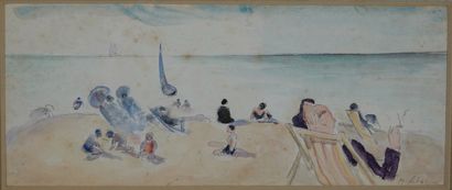 null Henri Lebasque (1865-1937)

The Beach

Watercolor and graphite on paper, signed...