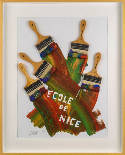 null ARMAN (1928-2005)

School of Nice, 1987

Photogravure with real brushes

Signed...