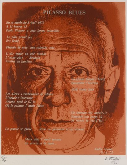 null André VERDET (1913-2004)

Picasso Blues (version orange), 1974

Lithographie...