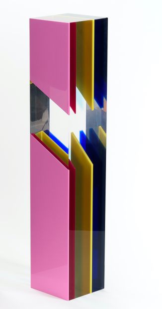 null 
Jean-Claude FARHI (1940-2012)
Square column (dominantly pink), 1996
Polyvinyl...