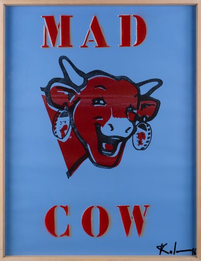 null Henry KALAM (né en 1967)

Mad Cow (La Vache qui rit), 1995

Sérigraphie et acrylique...