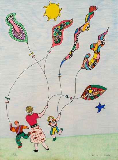 null Niki de SAINT-PHALLE (1930-2002)

Mean Mean: Children and kites, 

1995

Serigraphy

Signed...