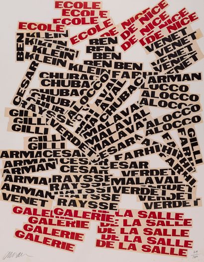 null ARMAN (1928-2005)

School of Nice, 1972

Print with collage of labels in two...
