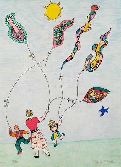 null Niki de SAINT-PHALLE (1930-2002)

Mean Mean: Children and kites,

1995

Serigraphy

Signed...