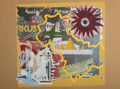 Mimmo ROTELLA (1918-2006) Festplatz, 1992
Serigraphy on strong paper with collages
Signed...