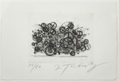 Jean TINGUELY (1925-1991) Klamauk, 1980
Gravure sur vélin de Rives
Signée et numérotée...