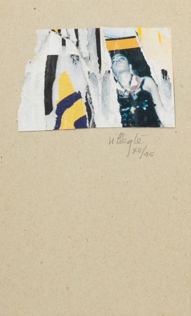 Jacques VILLEGLE (né en 1926) Untitled, 1995
Torn poster pasted on paper
Signed and...