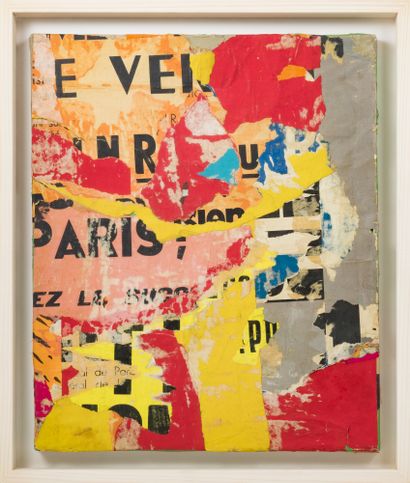 Jacques VILLEGLE (né en 1926) 122 rue du Temple, 1965
Torn posters ("décollage")...