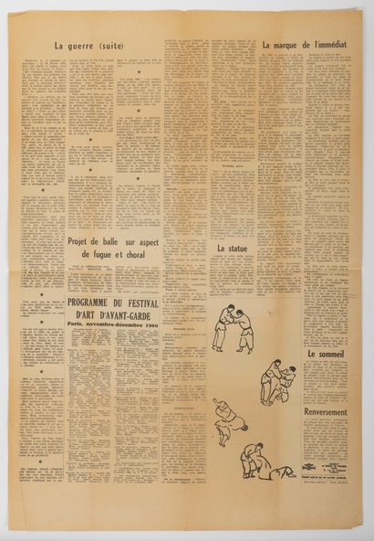 Yves KLEIN (1928-1962) Le Journal d'un jour, 1960
Four-page newspaper
Closed format:...