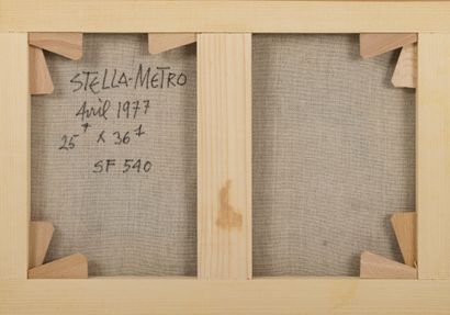 Jacques VILLEGLE (né en 1926) Stella-Métro, 1977
Affiches arrachées marouflées sur...