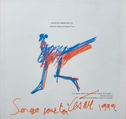 César BALDACCINI (1921-1998) Poule, 1992
Original felt-tip drawing on title page...