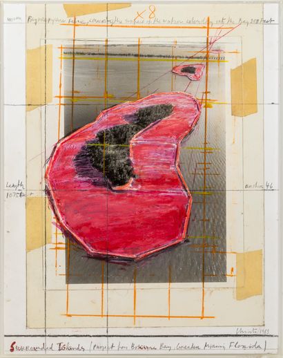 CHRISTO Javacheff (1935-2020) Surrounded Islands (Project for Biscayne Bay, Greater...
