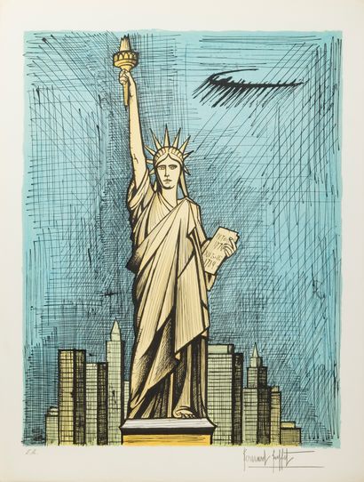 Bernard BUFFET (1928-1999) Statue of Liberty, 1981
Lithograph on wove paper
Signed...