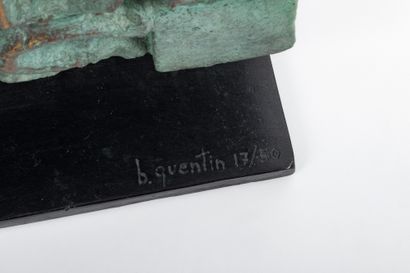 Bernard QUENTIN (1923-2020) The Passage of Time, 2011
Green patina bronze print
Signed...