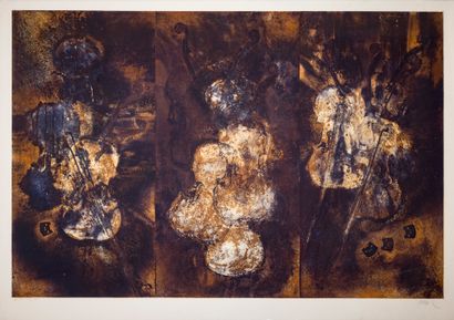 ARMAN (1928-2005) Violins, 1990
Etching in two colors on Arches wove paper
Signed...