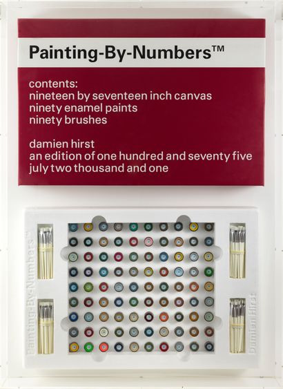 Damien HIRST (Né en 1965) 
Painting-by-Numbers 2, 2001



Boîte comprenant une toile...
