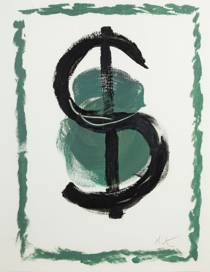 Jean MIOTTE (1926-2016) Miotte Money 8, 2004/2005
Acrylic on paper
65 x 50 cm
Certificate...