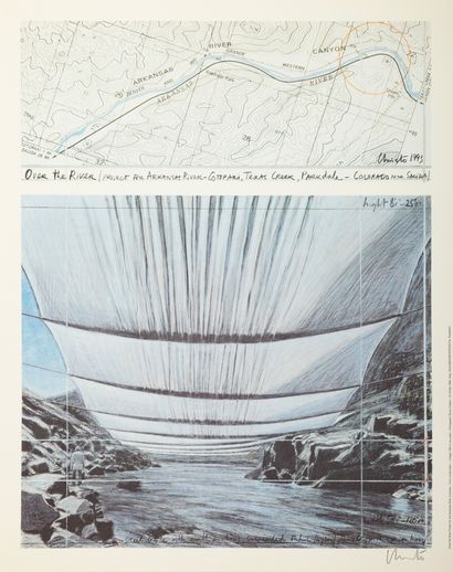 Christo (1935-2020) & Jeanne-Claude (1935-2009) Over the River (project for Arkansas...