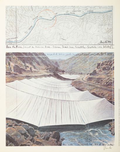 CHRISTO (1935-2020) & JEANNE-CLAUDE (1935- 2009) Over the River (project for Arkansas...